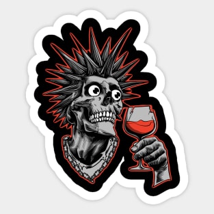 Wine punk Sticker